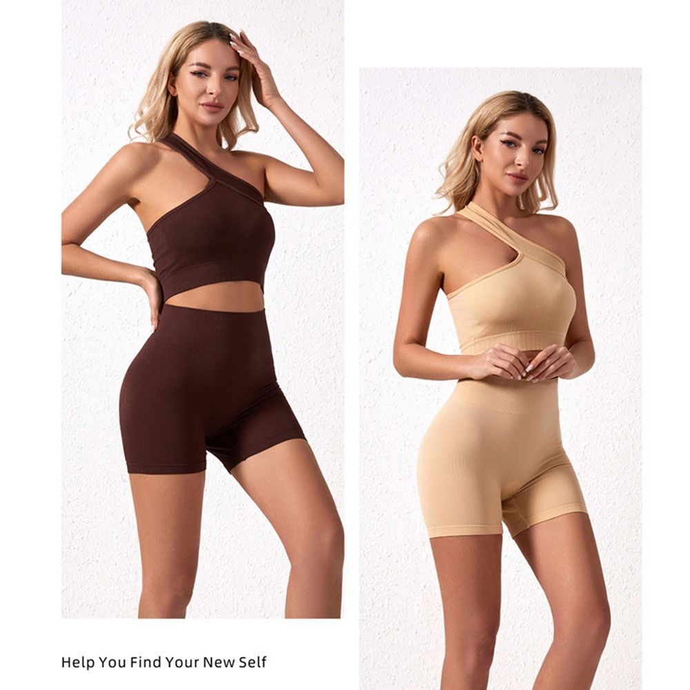 Seamless Ribbed Workout Tank Top - Conjunto de 2 Peças Reutilizáveis Sem