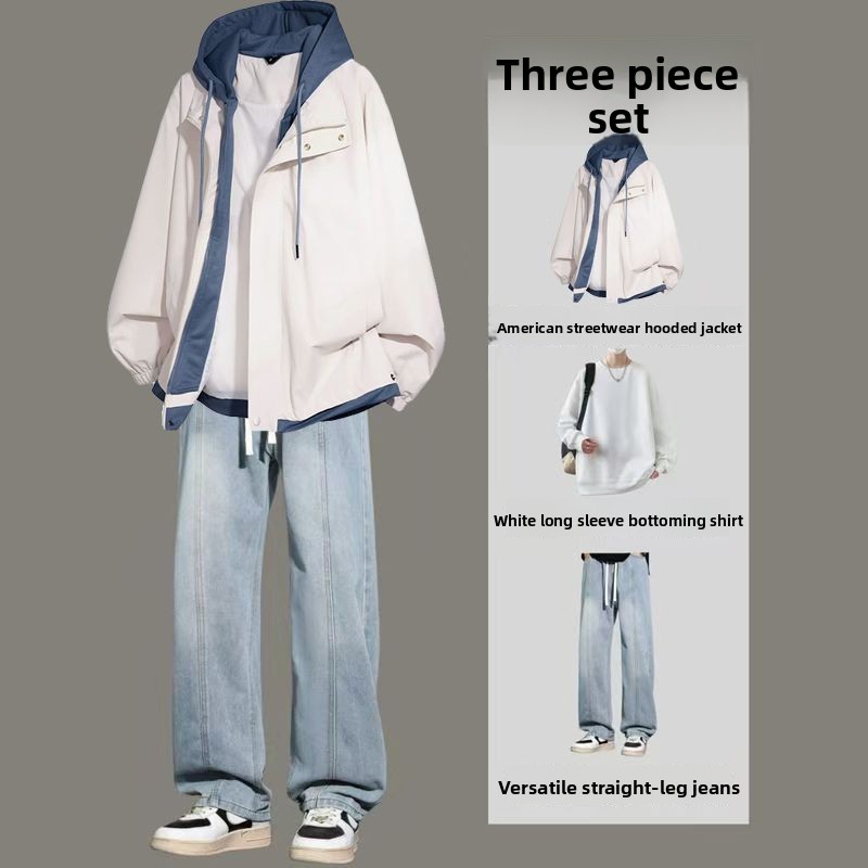 Jeans - Conjunto Masculino Americano de 3 Peças: