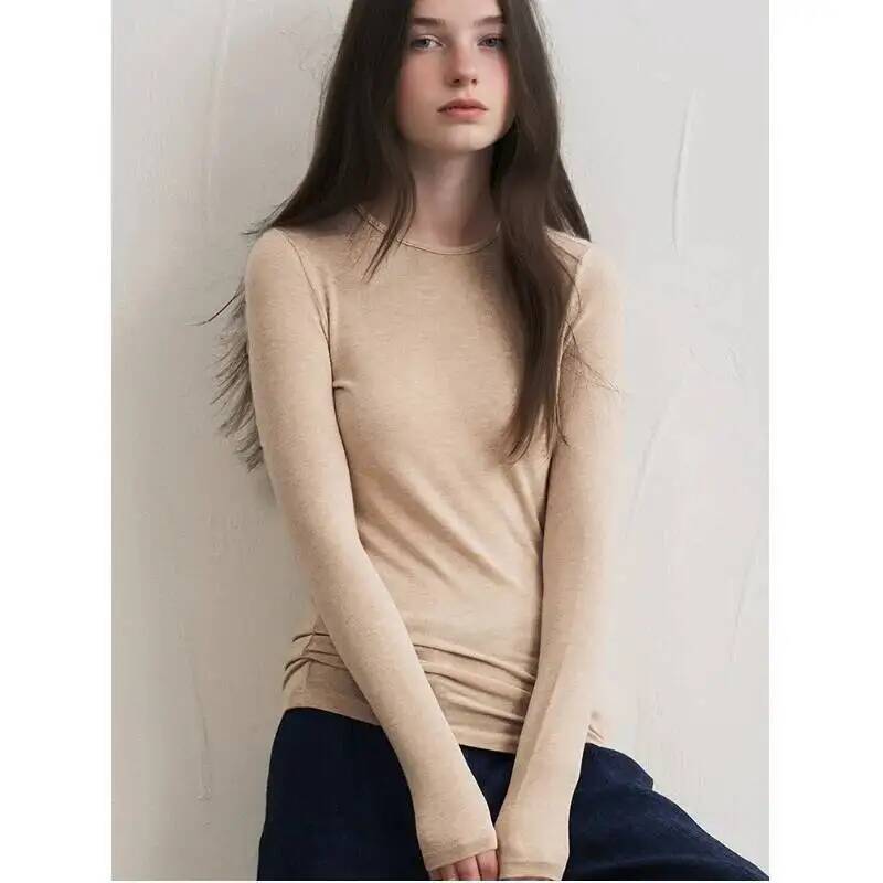 Blouses - Camiseta Feminina de Manga Longa em