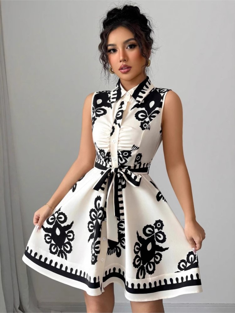 Verão nova moda vestido casual - French Vintage Floral Midi Dress avaliação e preço