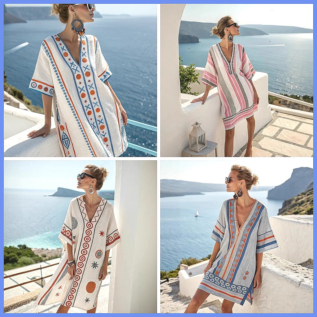 Vestido de Praia Solto com Est - Dresses avaliação e preço