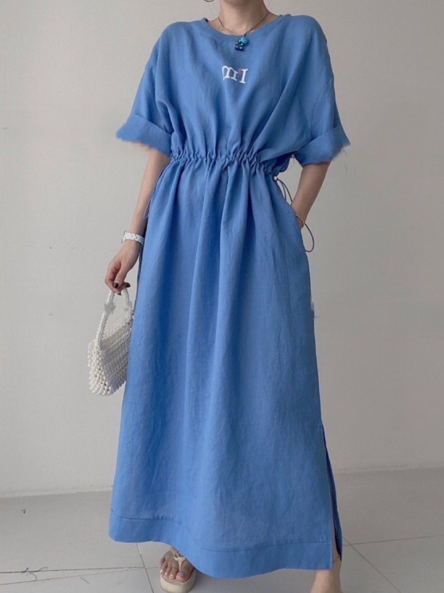 Vestido Casual Chic de Verão c - Korean Style A Line Shirt Dress avaliação e preço