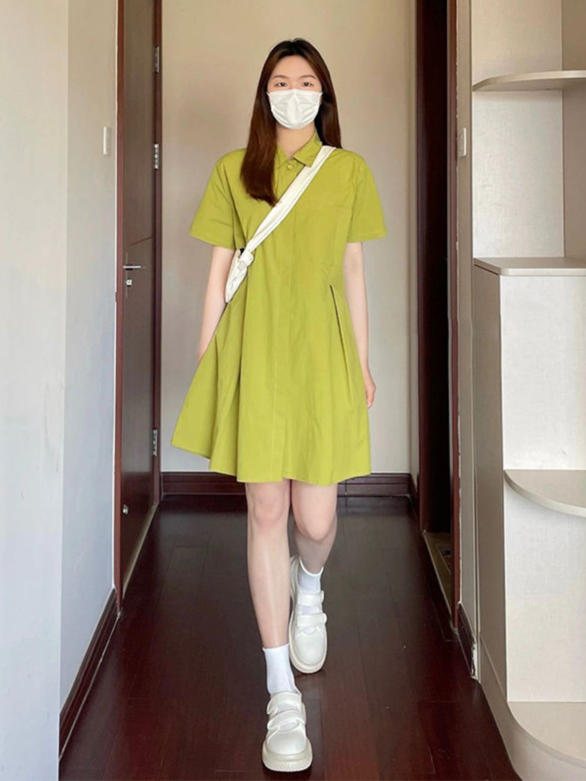 Vestido  Plus Size Feminino So - Korean Style A Line Shirt Dress avaliação e preço
