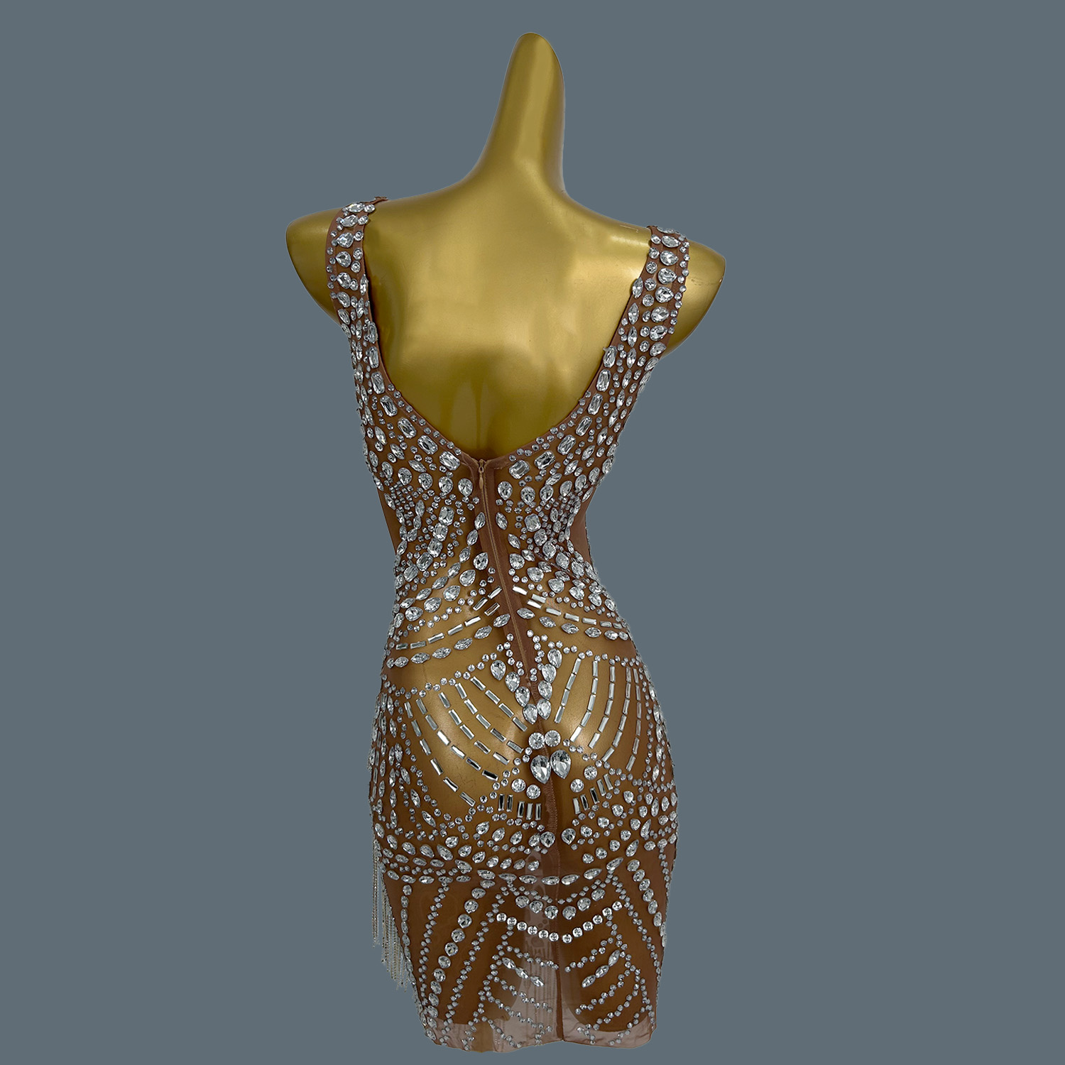 Vestidos de noite sensuais par - Sparkly Rhinestone Club Party Dress avaliação e preço