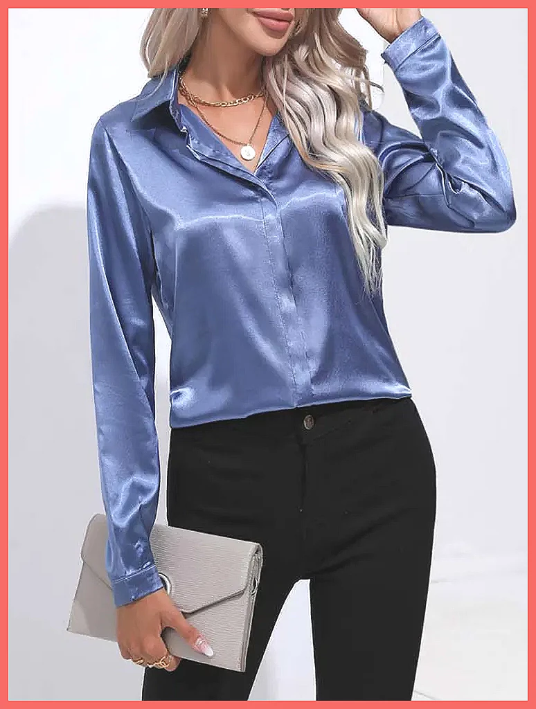 Camisa de Cetim Feminina Prima - Blouses avaliação e preço