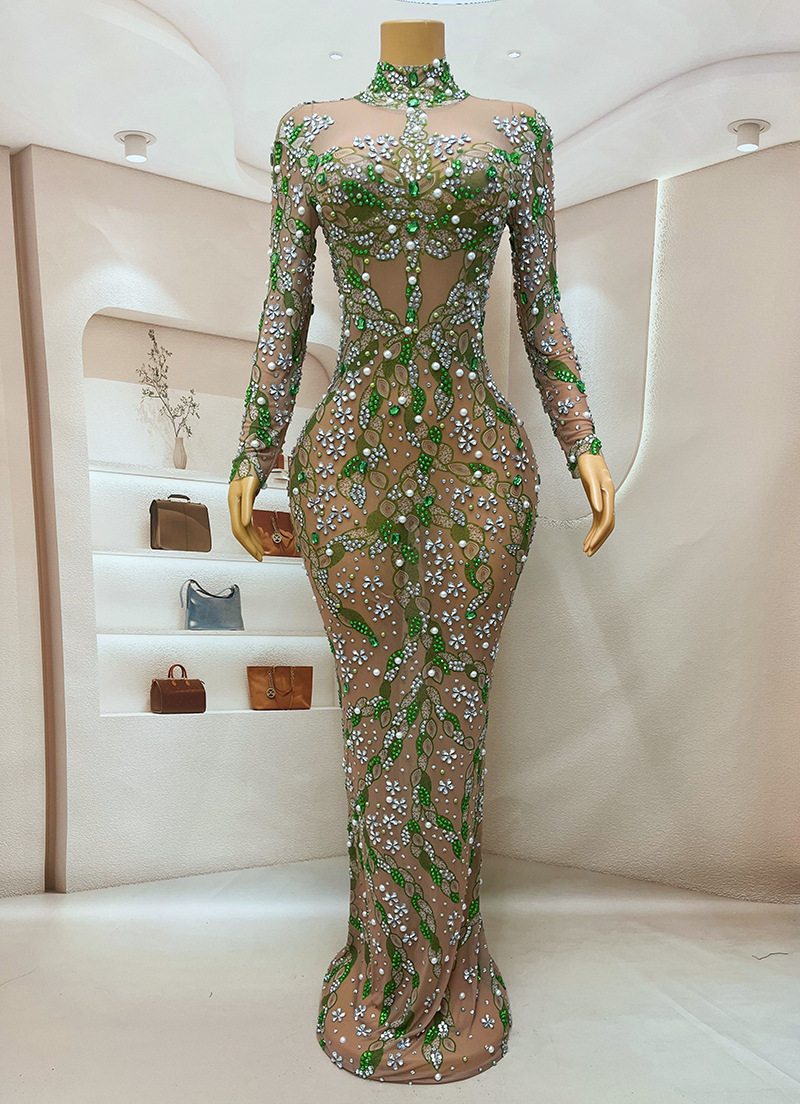 Vestido dançarino de strass lo - Sparkly Rhinestone Club Party Dress avaliação e preço