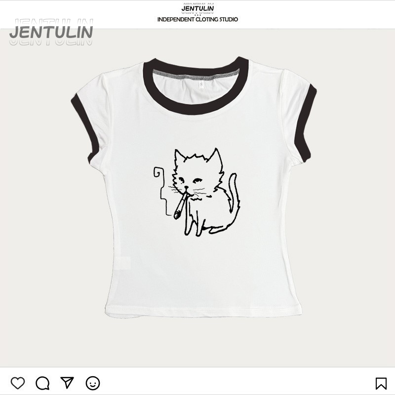 Camiseta Cropped Estilo Corean - Y2K Graphic Baby Tee Crop avaliação e preço