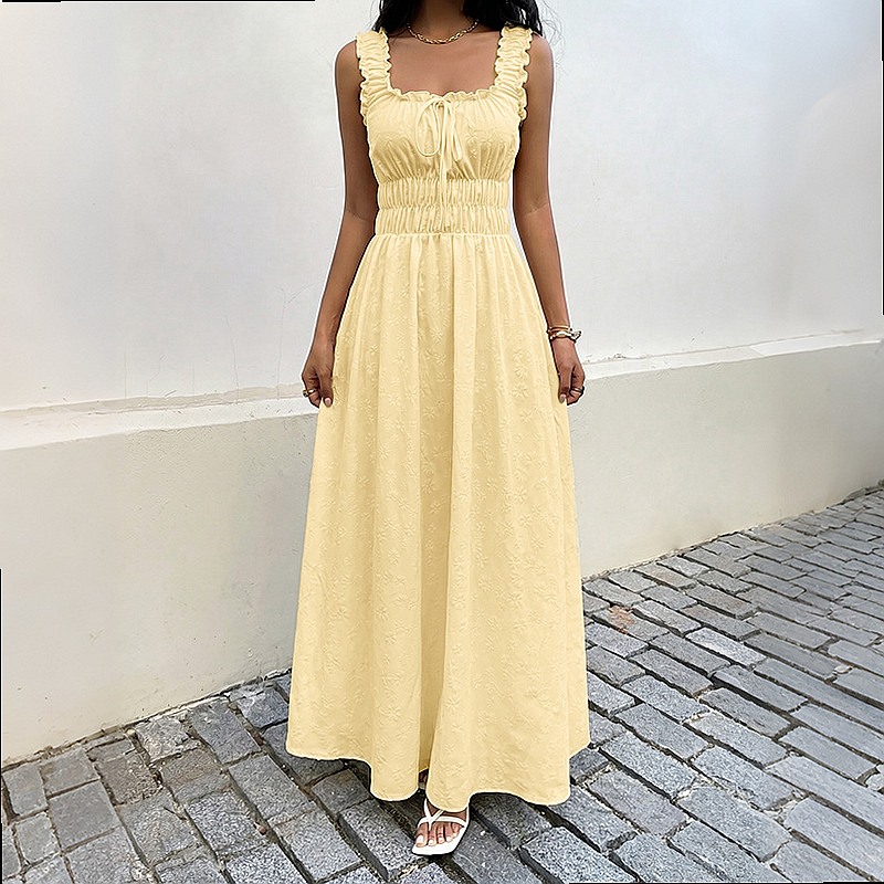Vestido de Verão Sem Mangas co - Boho Summer Beach Maxi Dress avaliação e preço