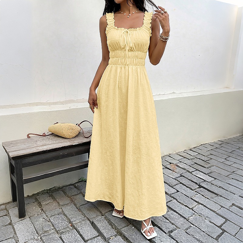 Vestido de Verão Sem Mangas co - Boho Summer Beach Maxi Dress avaliação e preço