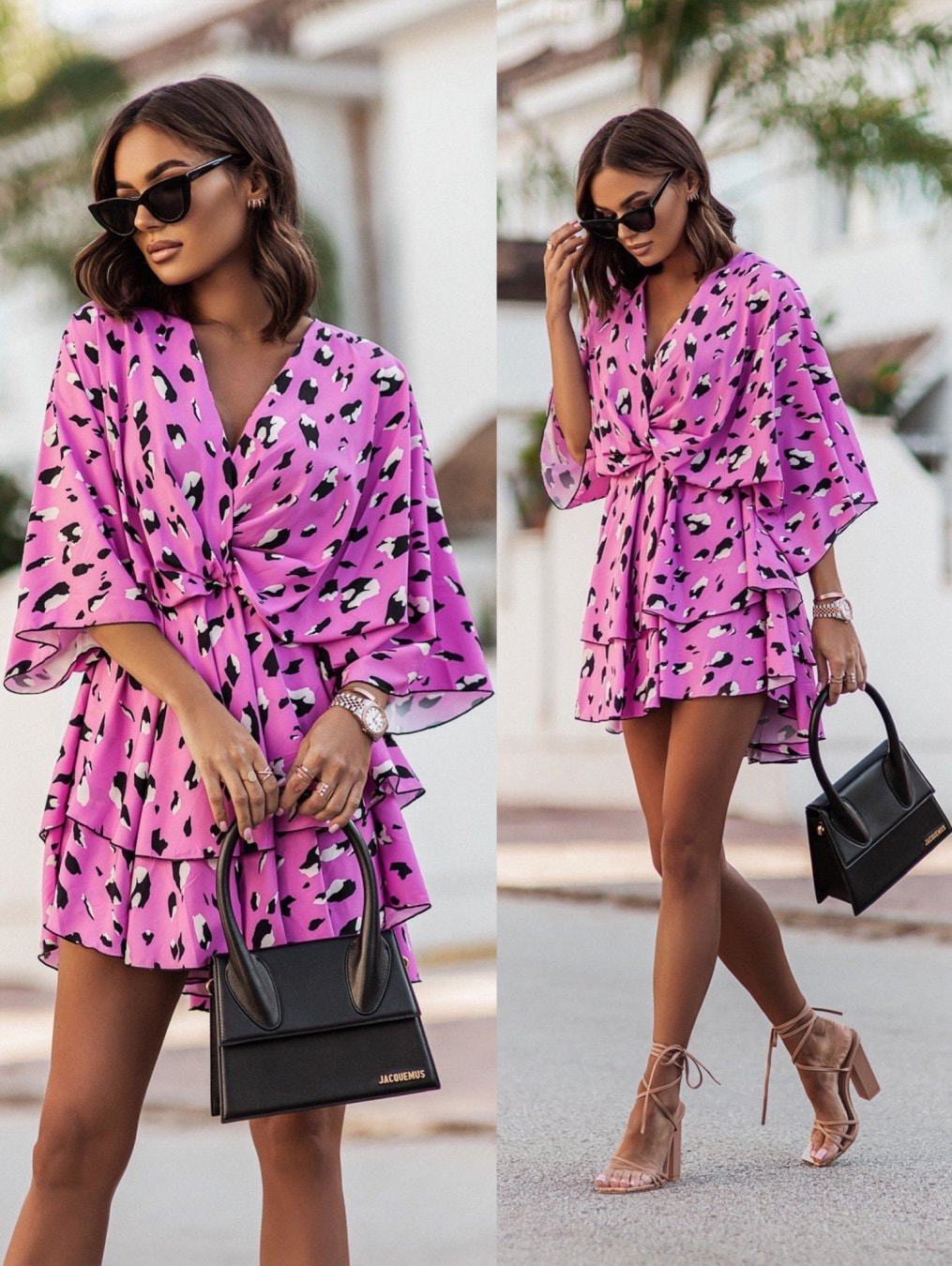 2024 novo verão feminino mini  - French Vintage Floral Midi Dress avaliação e preço